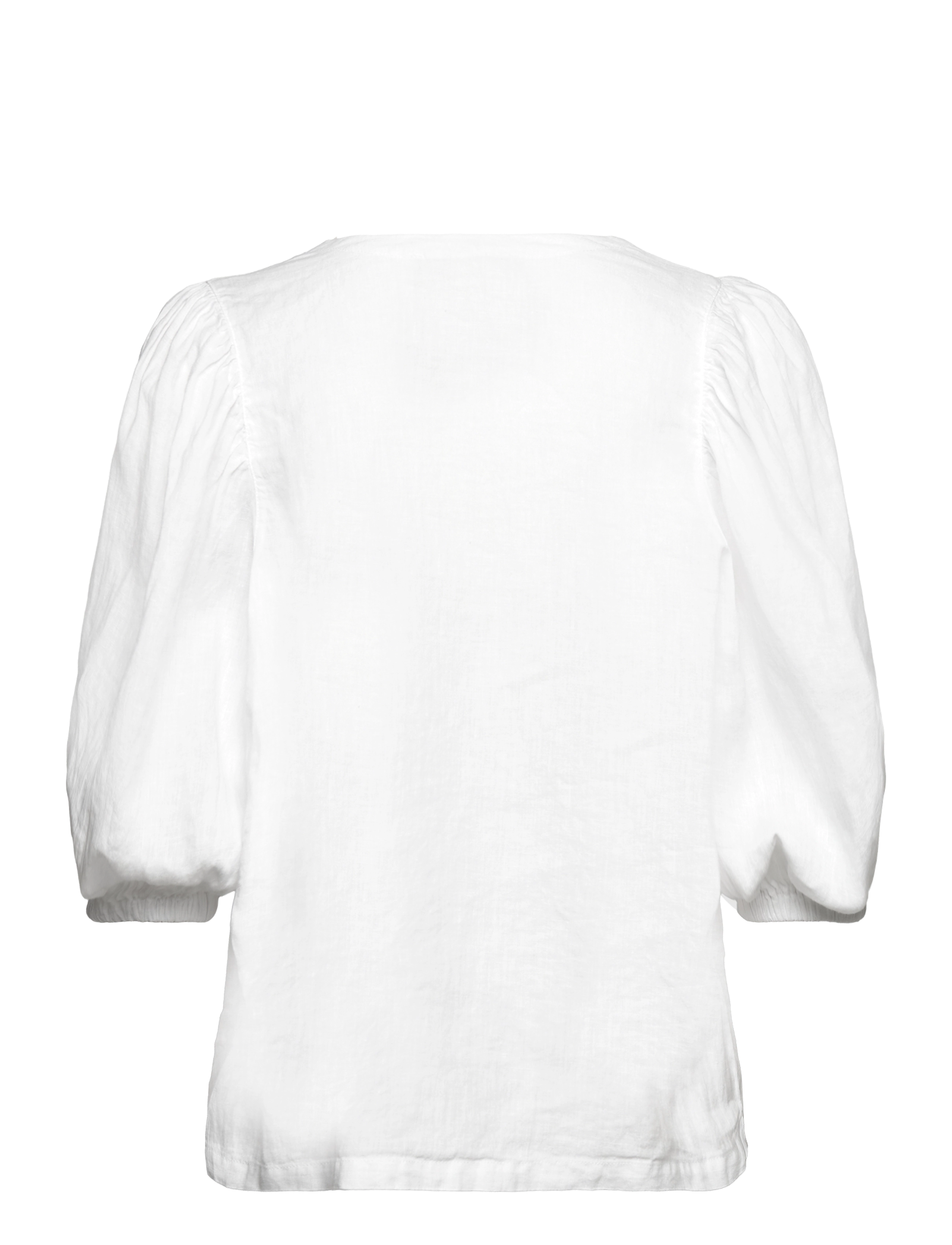 MOS MOSH - MMTaissa Linen Blouse - blūzes ar īsām piedurknēm - white - 1
