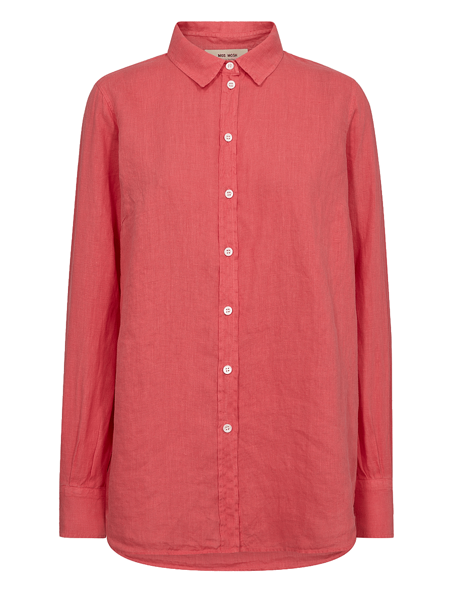 MOS MOSH - MMKarli Linen Shirt - cayenne - 0