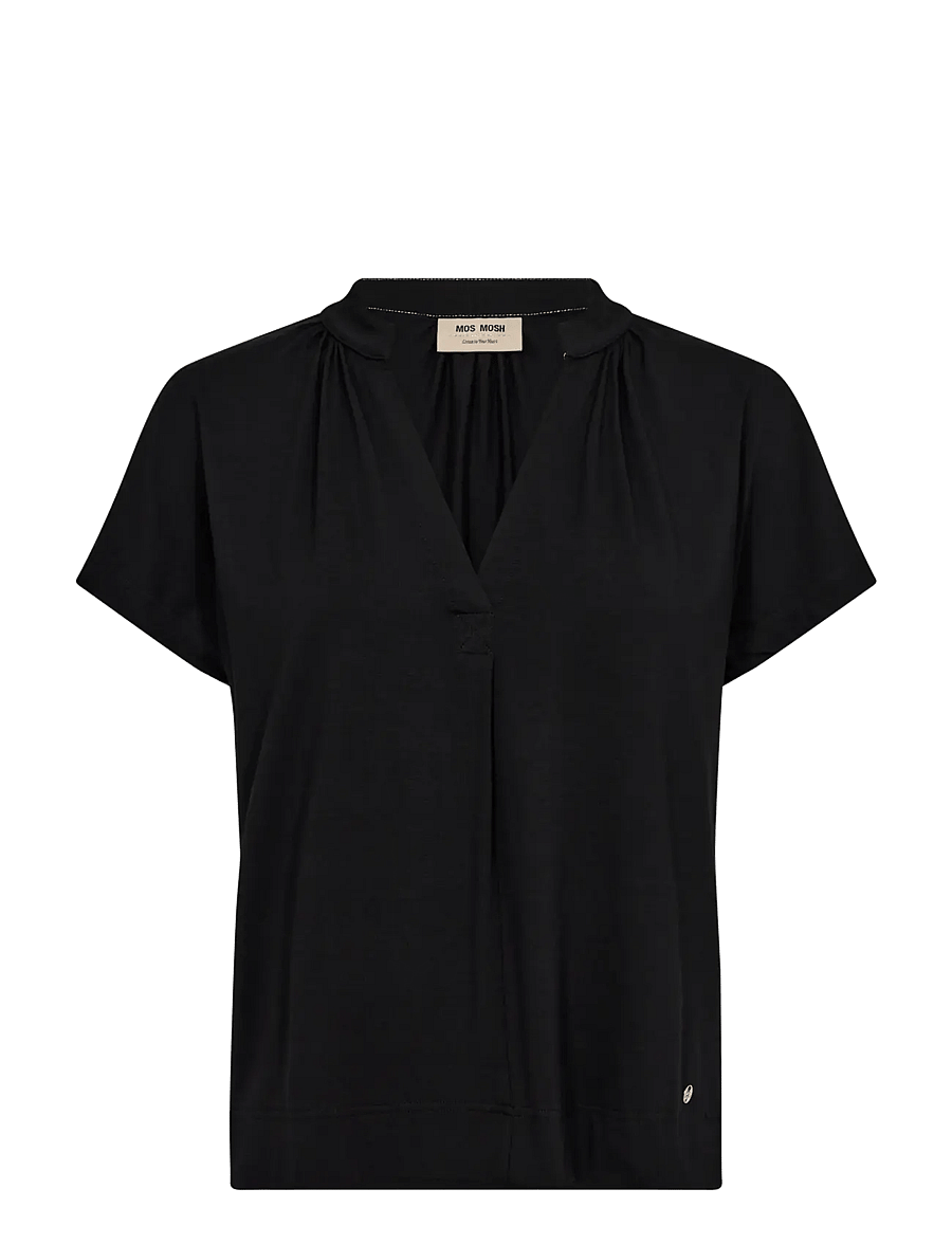 MOS MOSH - MMShira Tee - kurzärmelige blusen - black - 0
