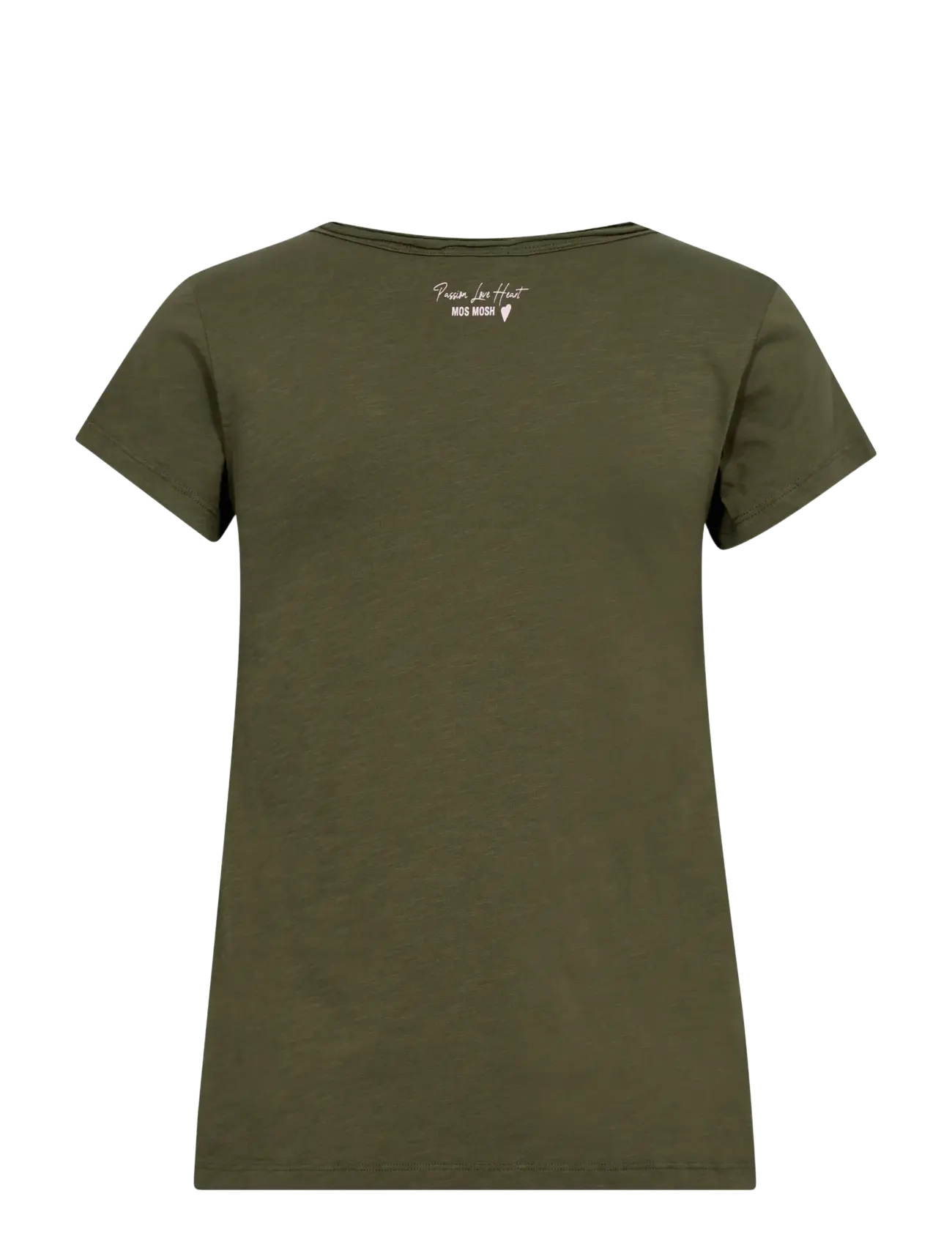 MOS MOSH - MMTulli V-SS Basic Tee - laveste priser - burnt olive - 1