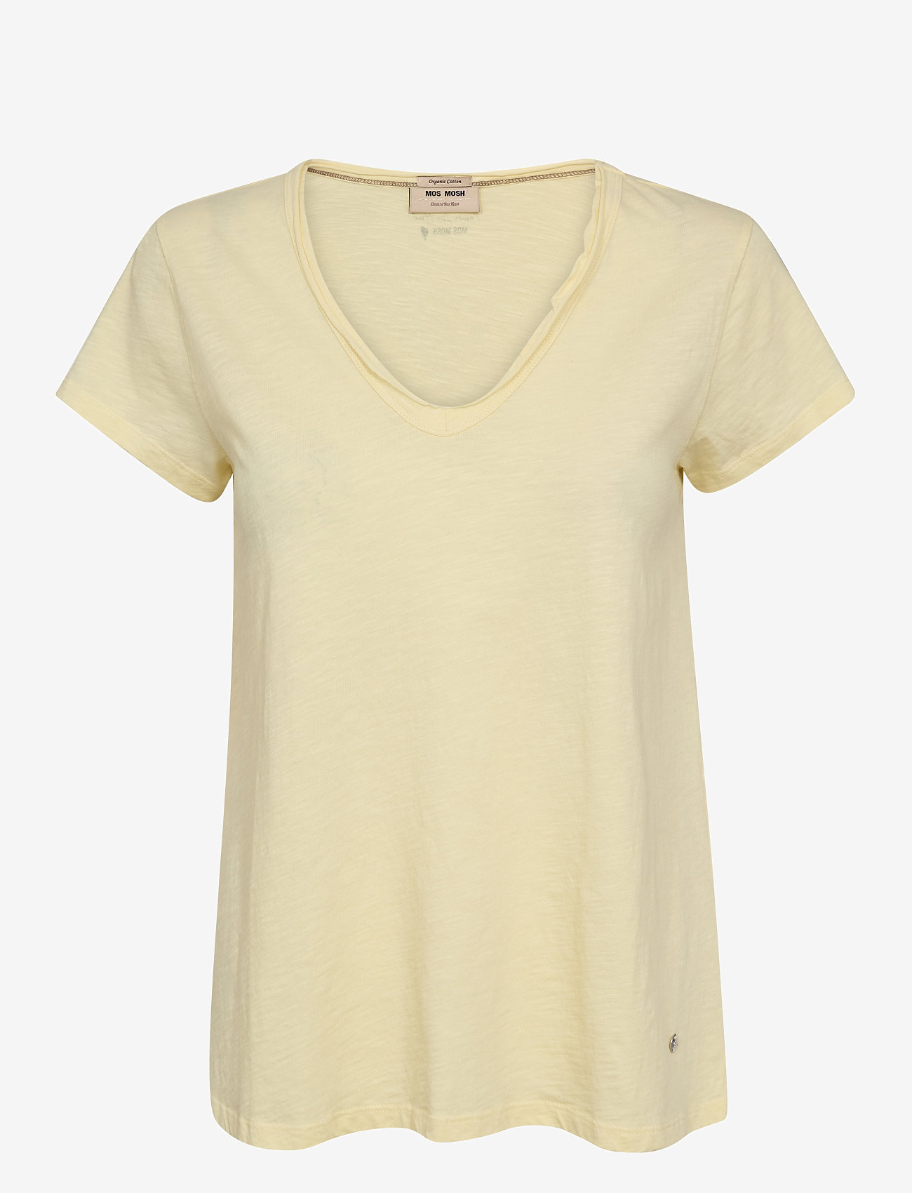 MOS MOSH - MMTulli V-SS Basic Tee - herbstliche kleidung - french vanilla - 0
