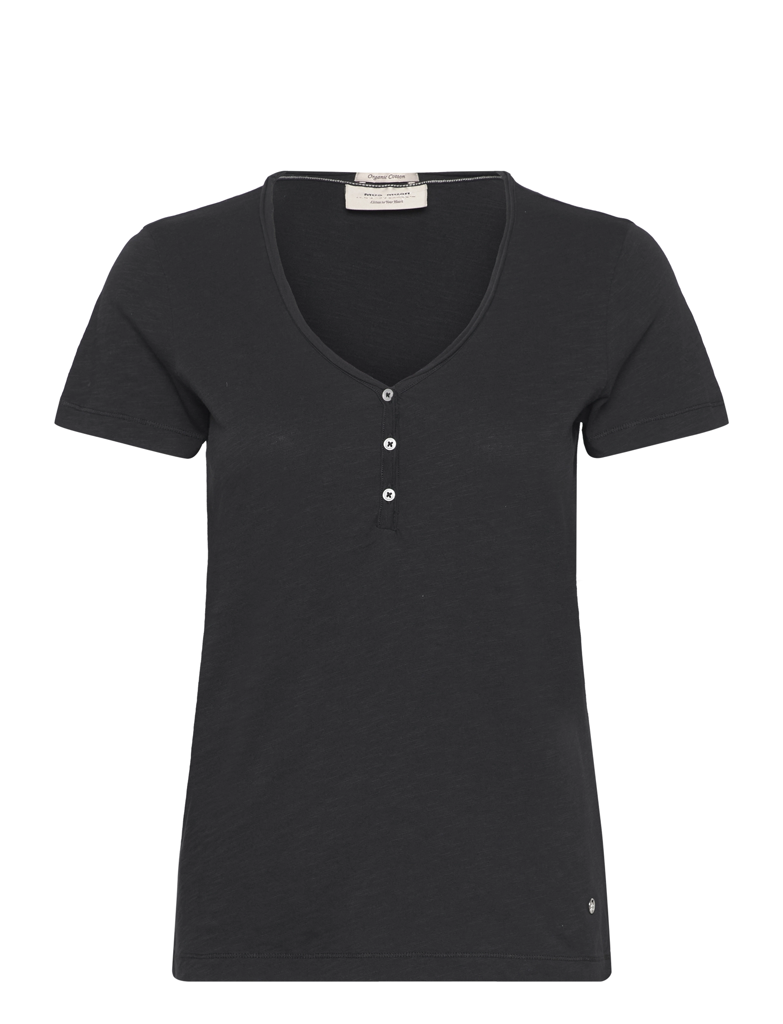 MOS MOSH Mmastin Basic Tee Schwarz - XS - Damen
