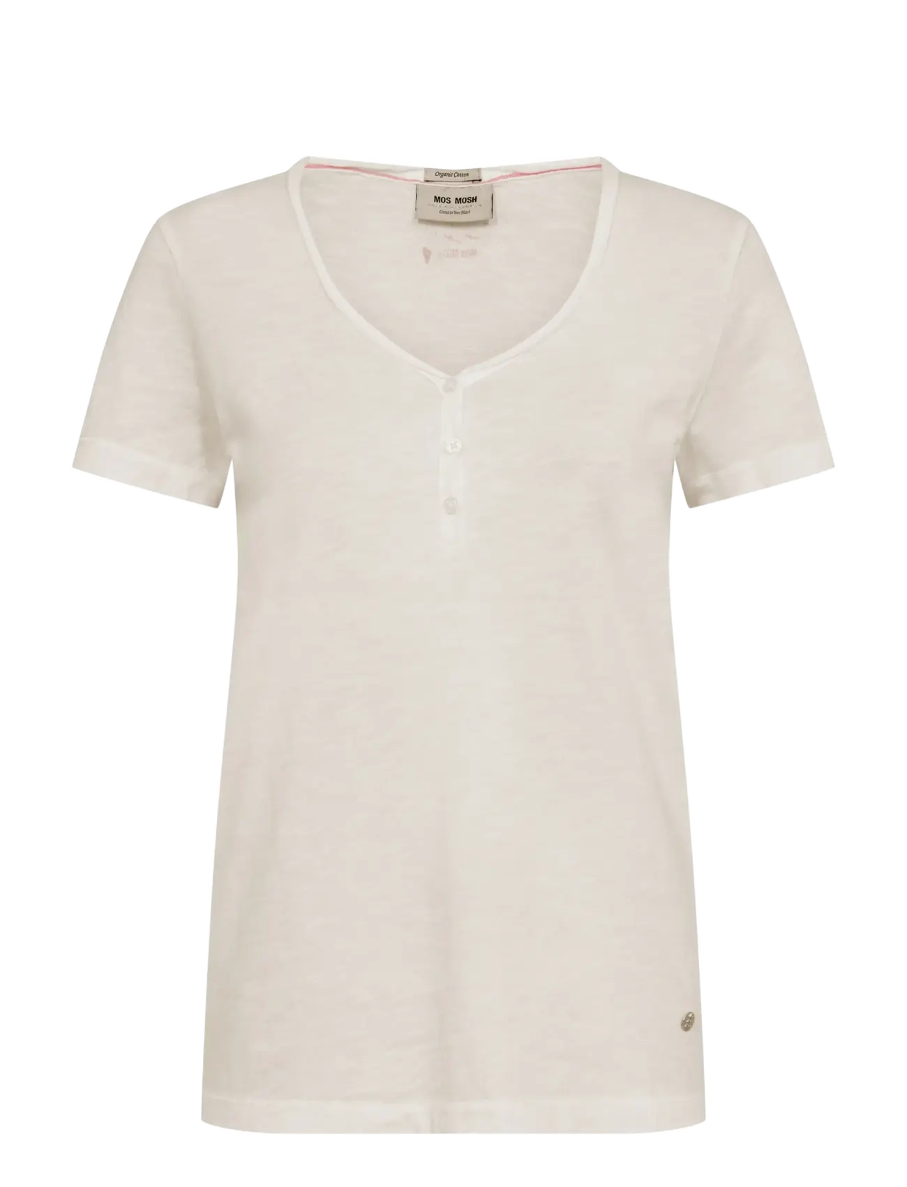MOS MOSH Mmastin Basic Tee, XS, T-shirts & Oberteile, Creme - Short-sleeved, Frauen