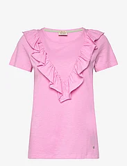 MOS MOSH - MMLobo O-SS Flounce Tee - t-shirts - begonia pink - 0