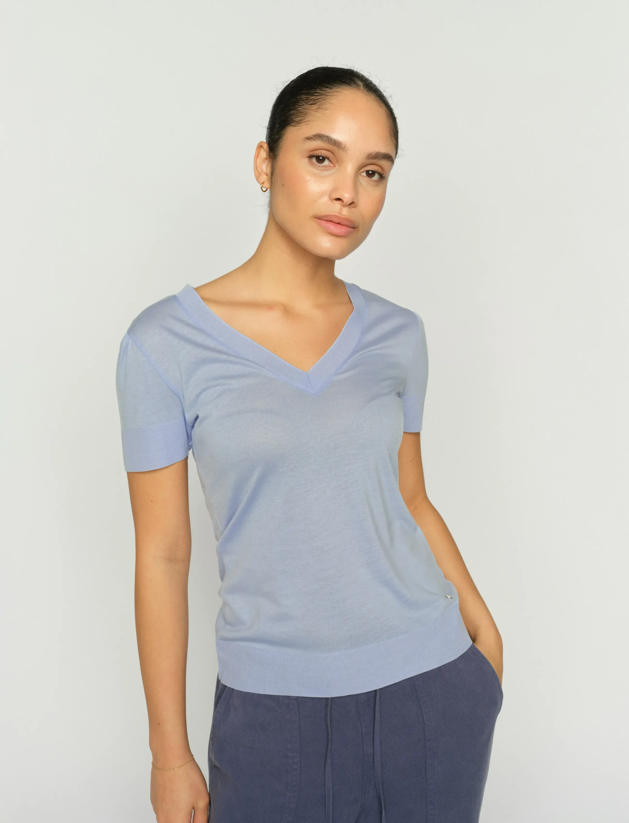 MOS MOSH MMSink V-SS Tee - Marškinėliai - BRUNNERA BLUE / blue