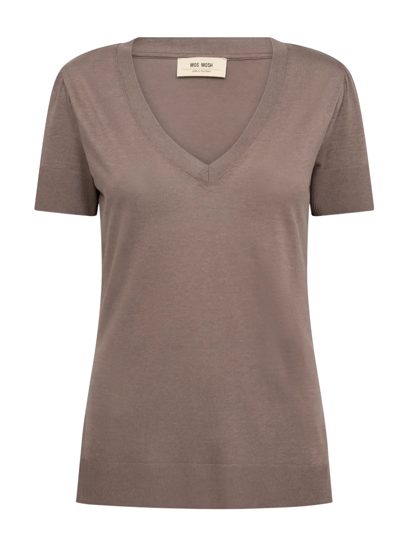 MOS MOSH MMSink V-SS Tee - T-shirts - COFFEE QUARTZ / brown