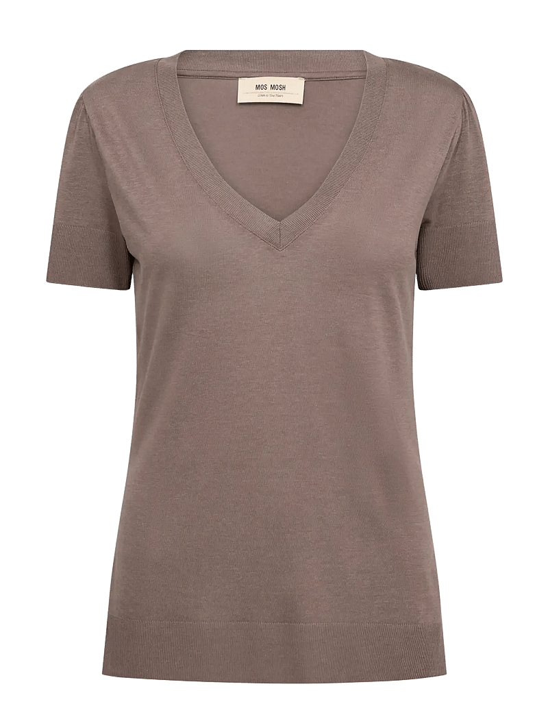 MOS MOSH - MMSink V-SS Tee - t-shirts - coffee quartz - 0