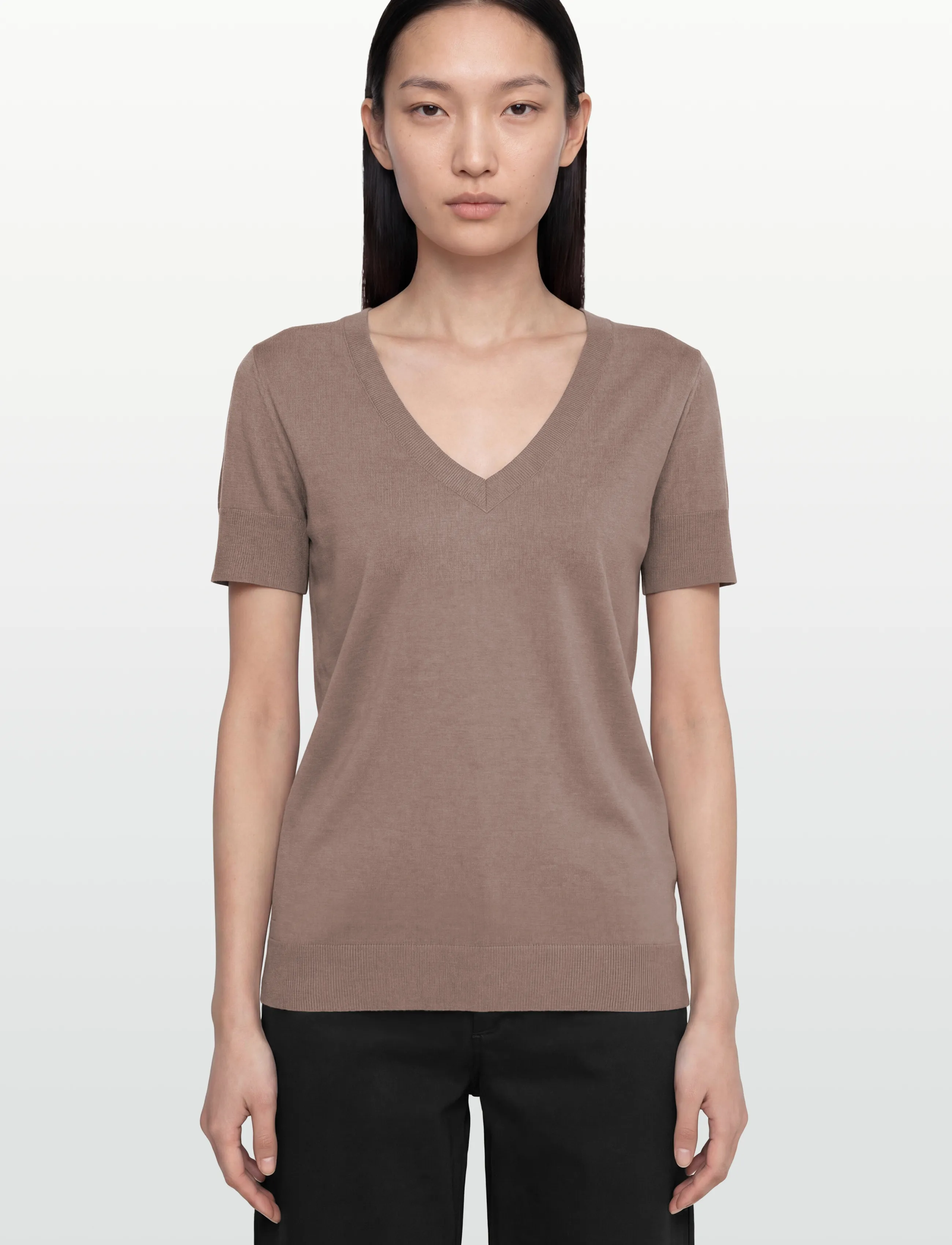 MOS MOSH - MMSink V-SS Tee - t-shirts - coffee quartz - 3