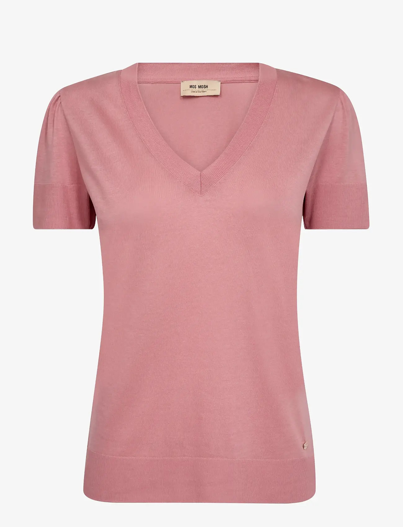 MOS MOSH - MMSink V-SS Tee - t-shirts - dusty rose - 1