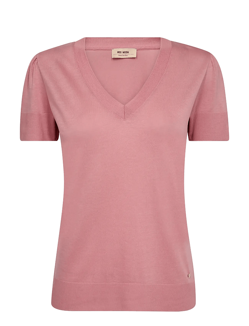 MOS MOSH - MMSink V-SS Tee - t-shirts - dusty rose - 1