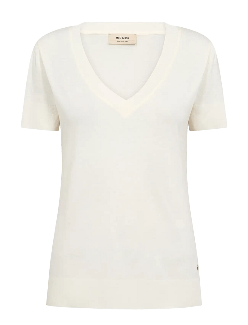 MOS MOSH - MMSink V-SS Tee - t-shirts - ecru - 1