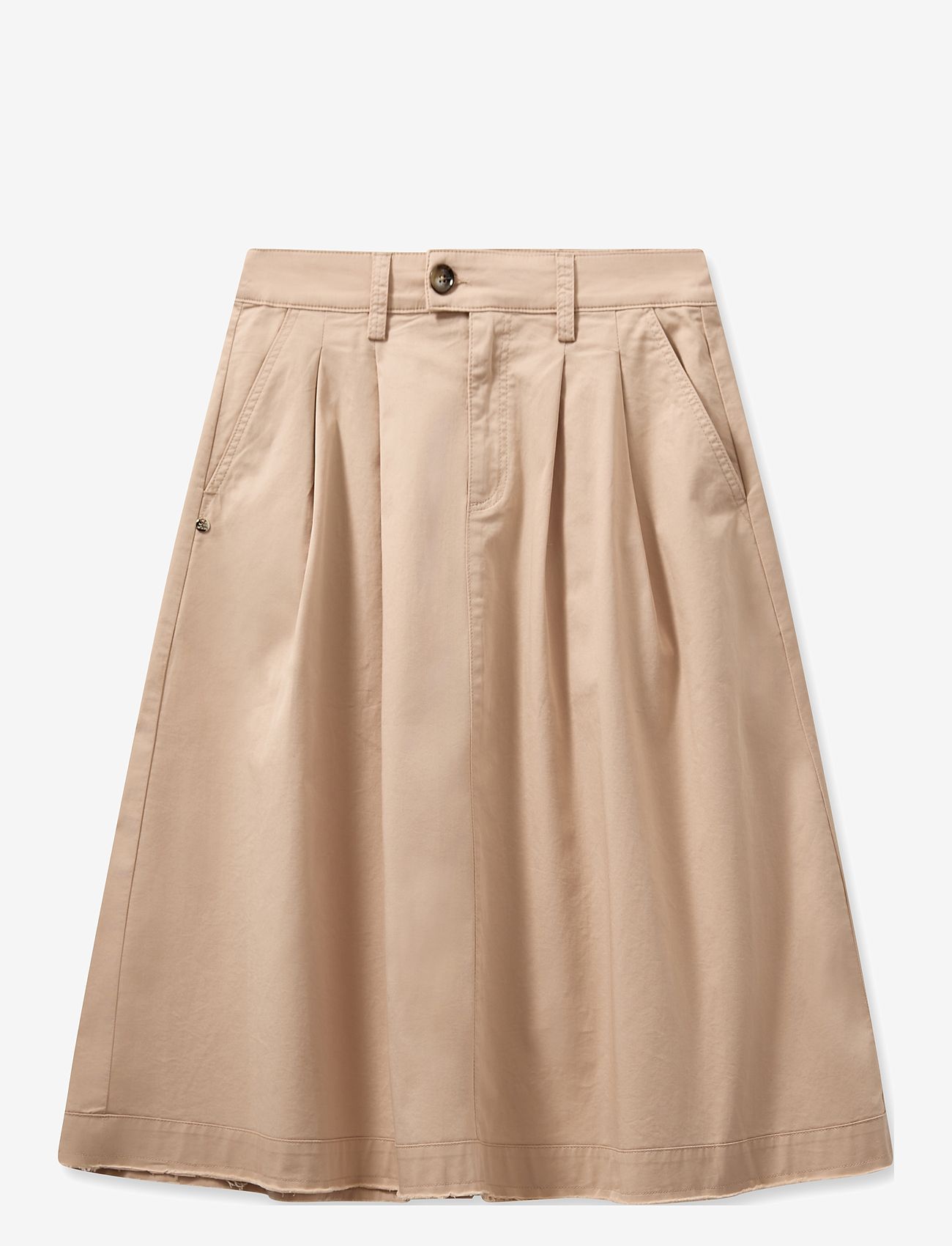 MOS MOSH - MMMona Cafrin Skirt - midi nederdele - sesame - 0
