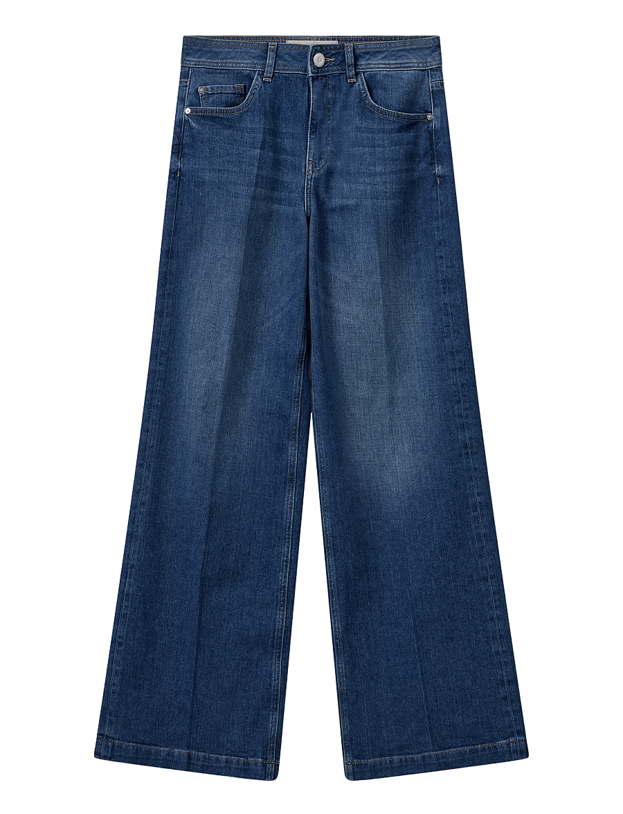 MOS MOSH - MMDara Stina Jeans - hosen mit weitem bein - dark blue - 0