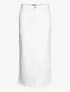 MMMella White Denim Skirt - WHITE