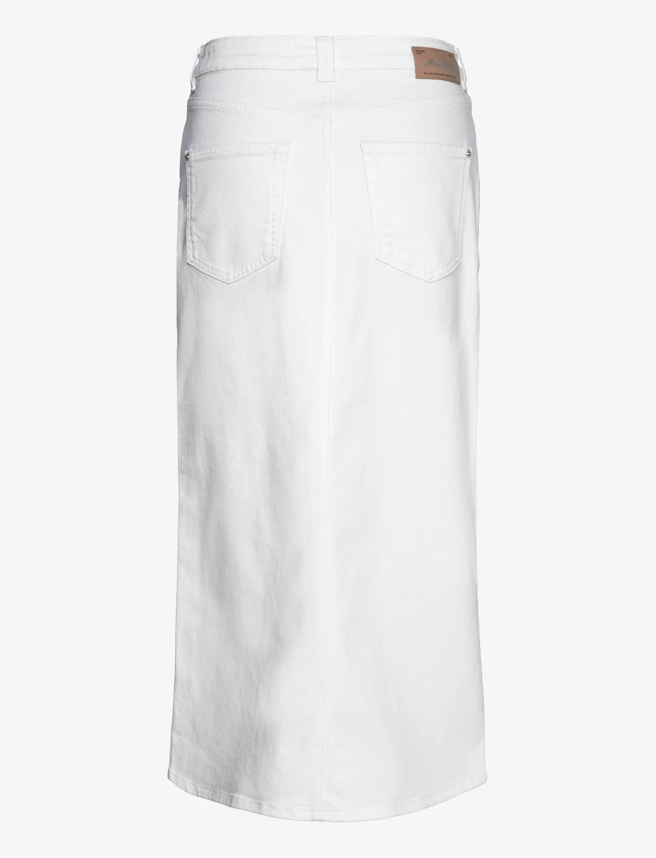 MOS MOSH - MMMella White Denim Skirt - midi skjørt - white - 1