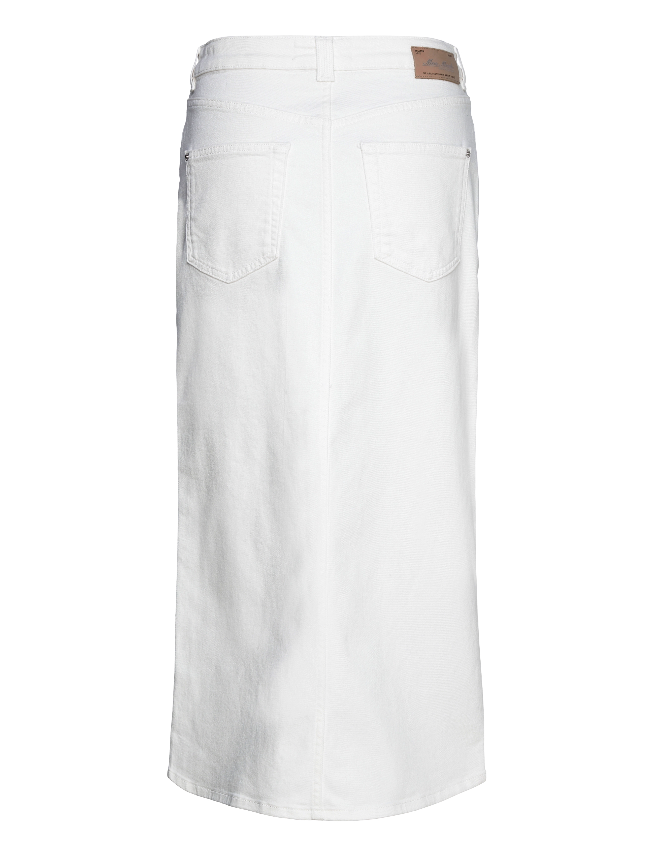 MOS MOSH - MMMella White Denim Skirt - spódnice do kolan i midi - white - 1