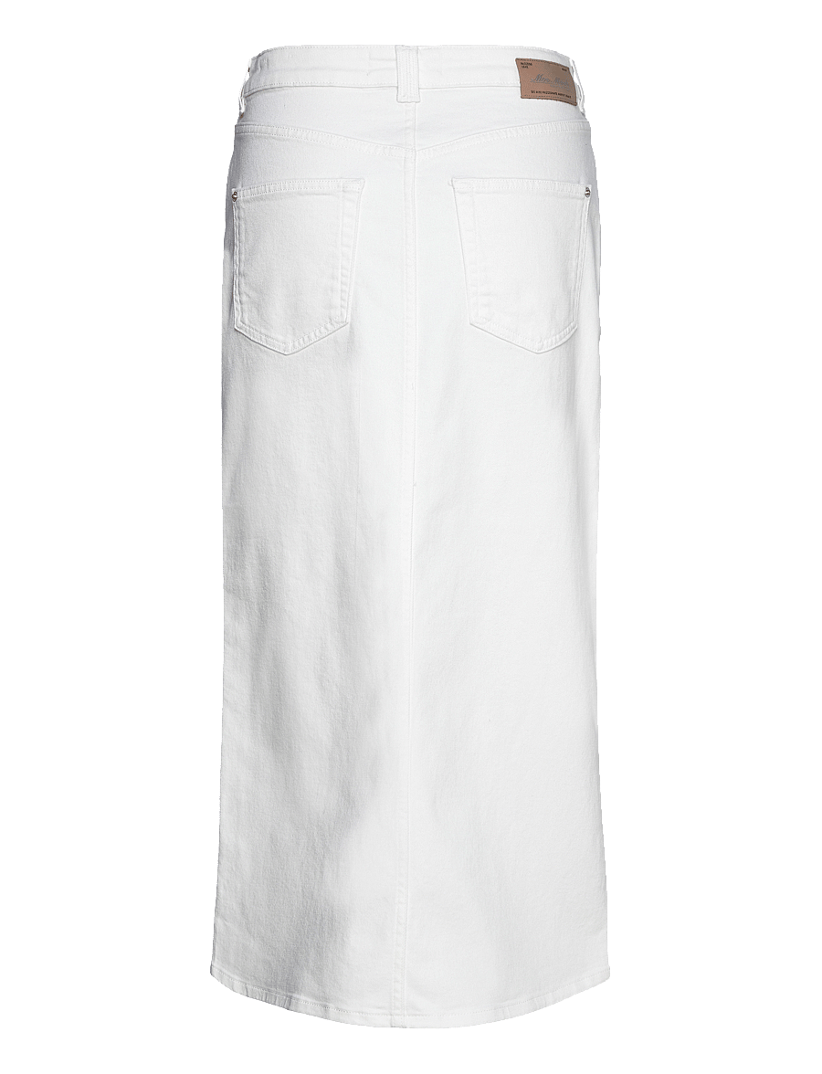 MOS MOSH - MMMella White Denim Skirt - spódnice do kolan i midi - white - 1