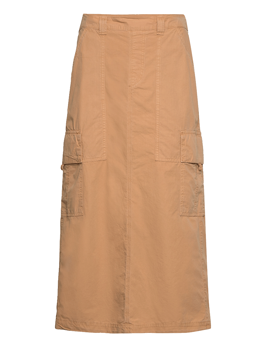 MOS MOSH - MMBreden Cargo Skirt - midi skjørt - tan - 0