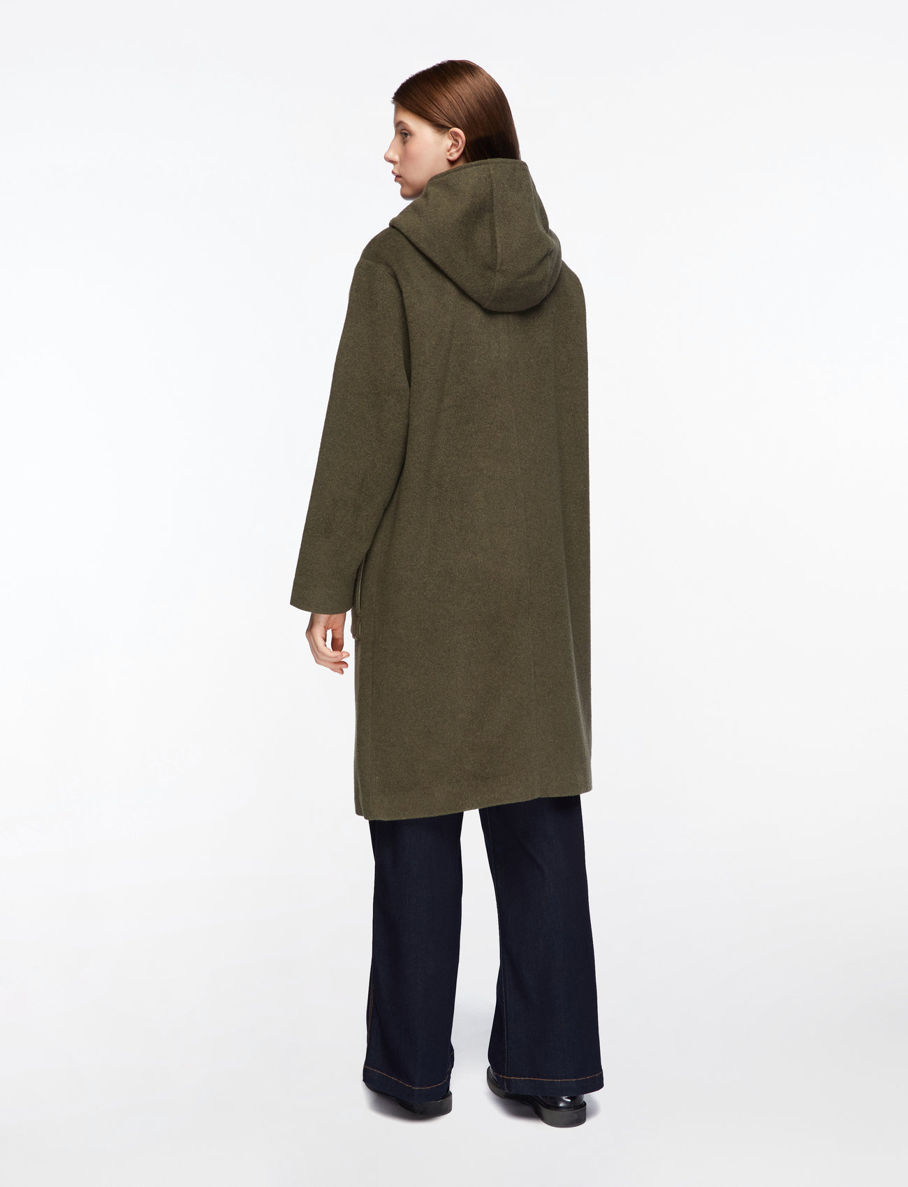 MOS MOSH - MMKenya Hoodie Wool Coat - uldfrakker - forest night - 4