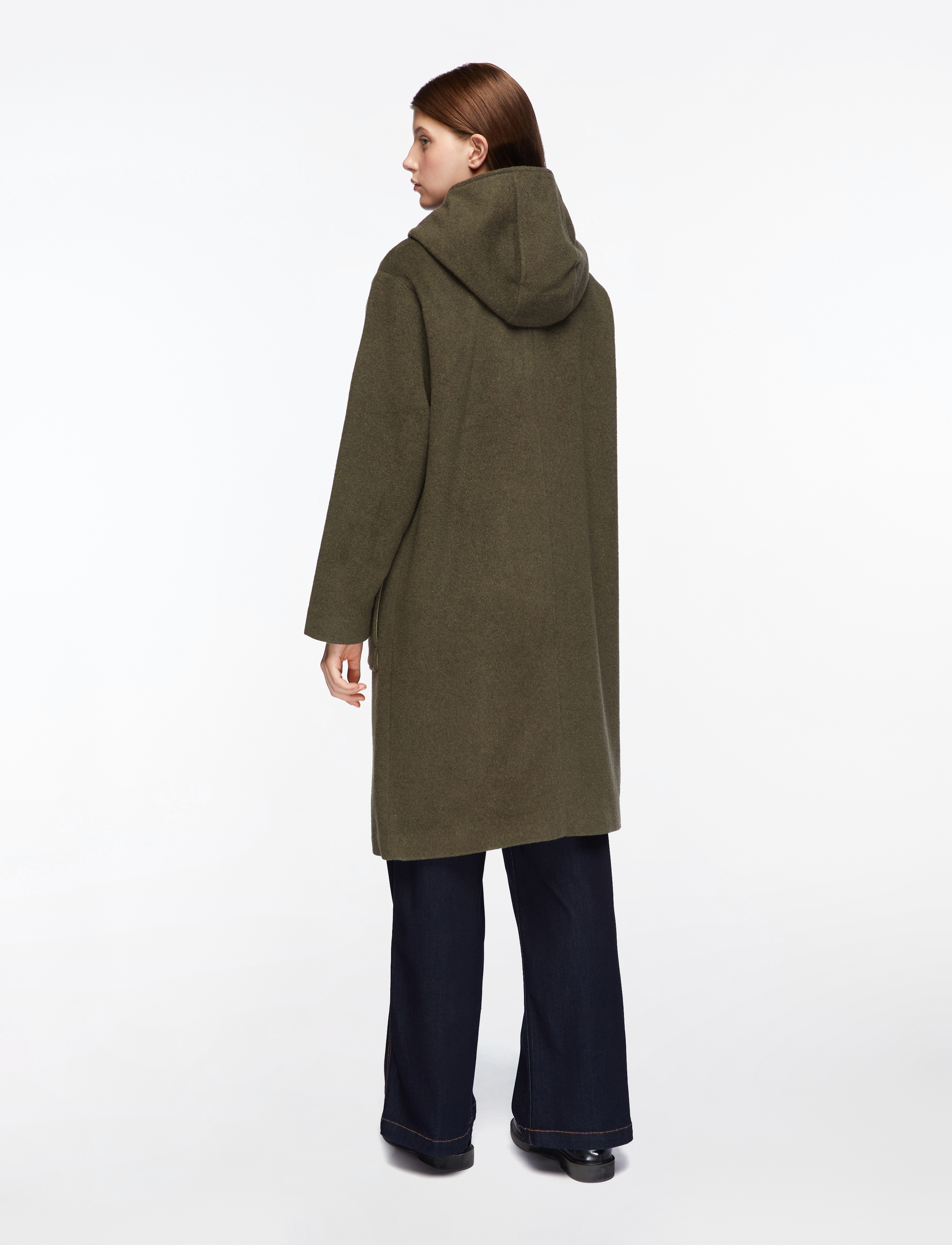 MOS MOSH - MMKenya Hoodie Wool Coat - overtøj - forest night - 4