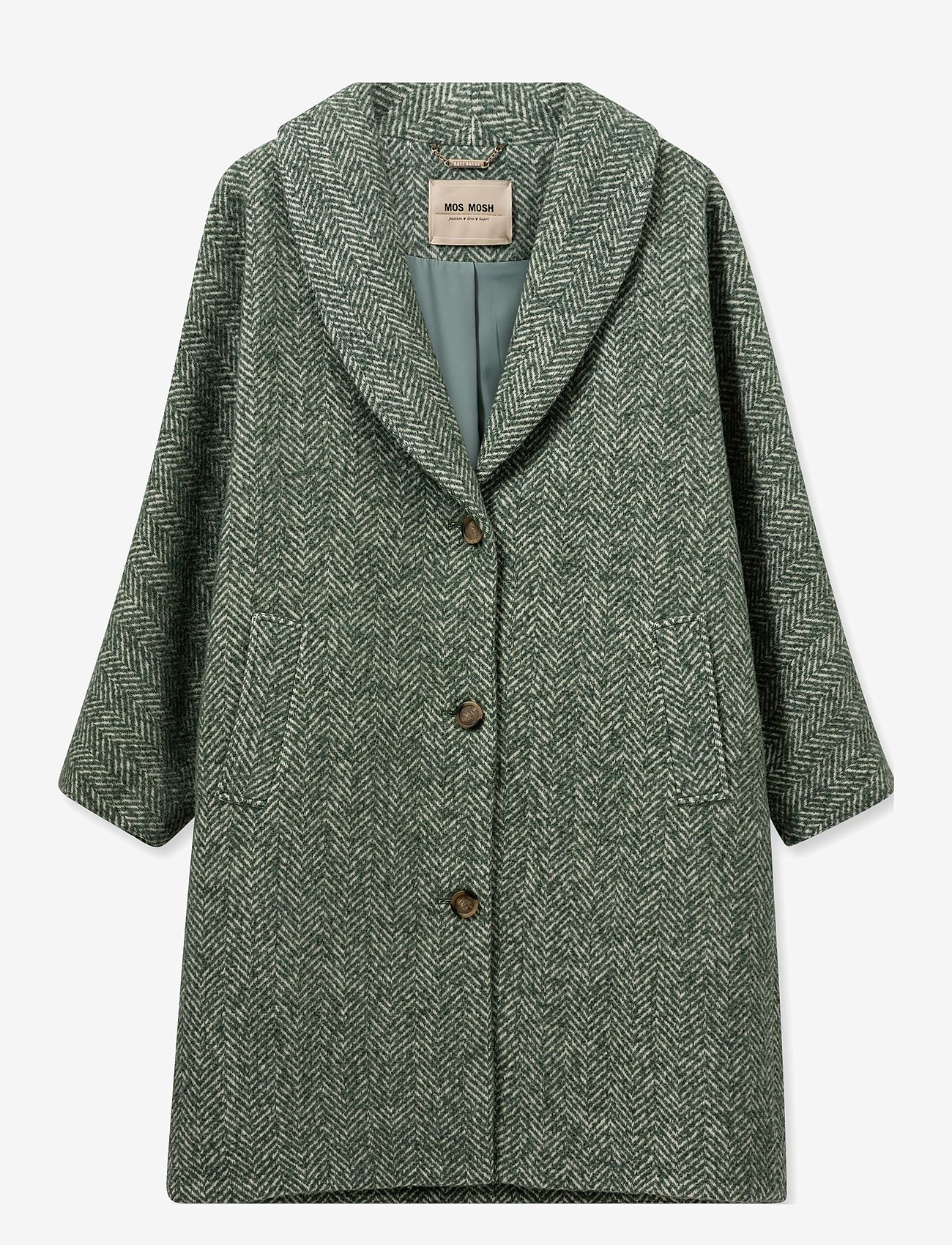 MOS MOSH - MMAdelaide Herringbone Coat - mantlid - sagebrush green - 0