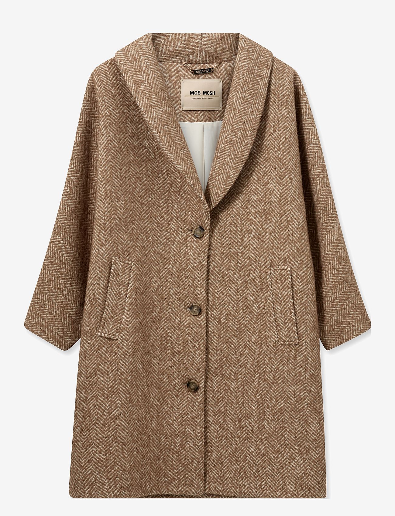 MOS MOSH - MMAdelaide Herringbone Coat - mantlid - tannin - 0