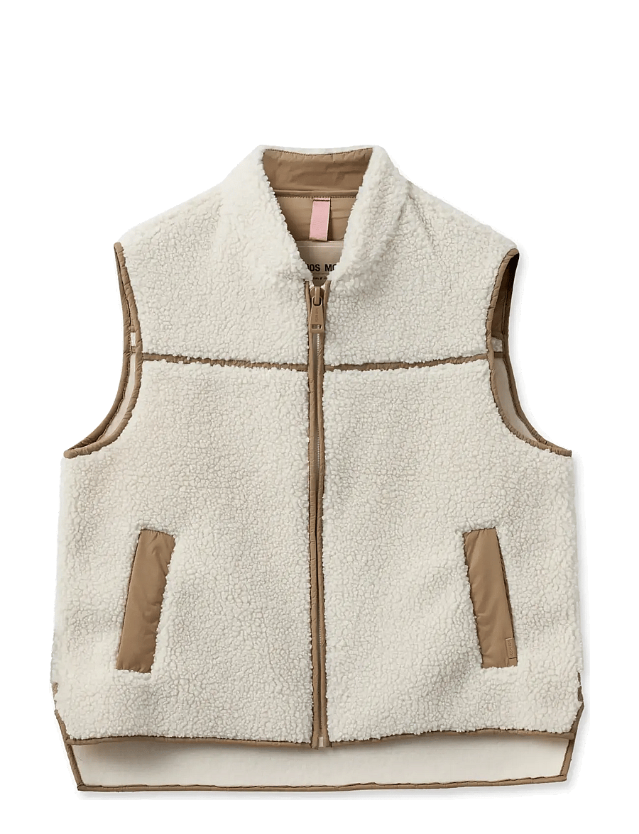 MOS MOSH - MMRowe Teddy Waistcoat - fleece- ja teddyliivit - ecru - 0