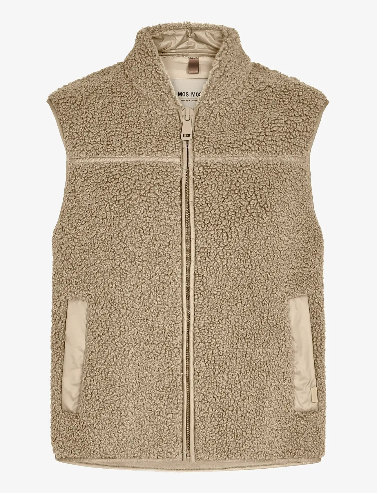 MOS MOSH - MMRowe Teddy Waistcoat - fleece & teddy vests - savannah tan - 0