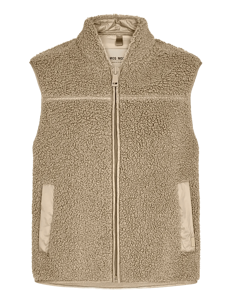 MOS MOSH - MMRowe Teddy Waistcoat - fleece- og teddyveste - savannah tan - 0