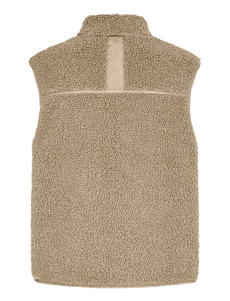 MOS MOSH - MMRowe Teddy Waistcoat - fleece en teddy spencers - savannah tan - 1