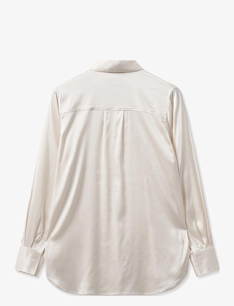 MOS MOSH - MMLinda Satin Shirt - pikkade varrukatega särgid - ecru - 1