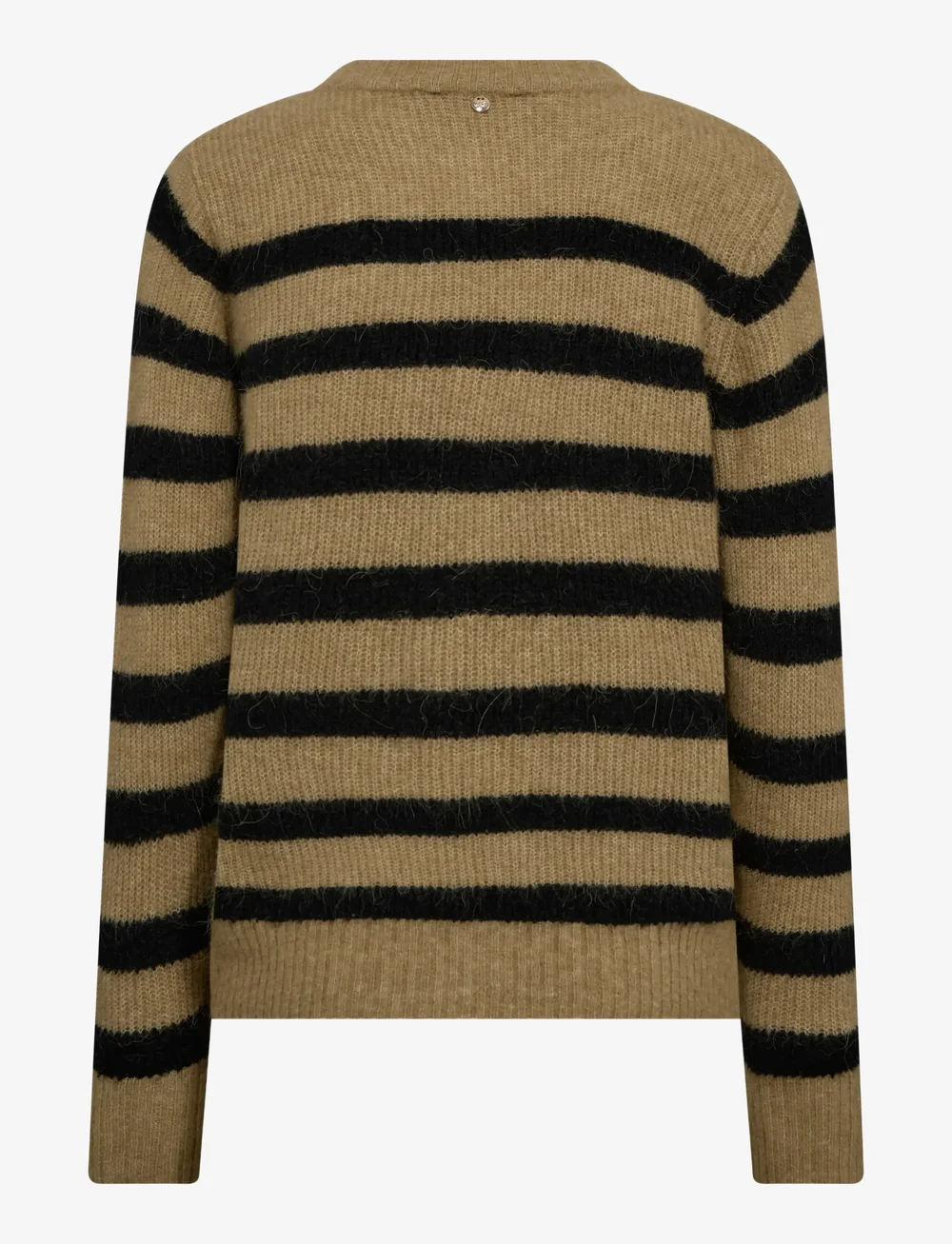 MOS MOSH - MMThora Stripe Crewneck Knit - stickade tröjor - true camel - 1