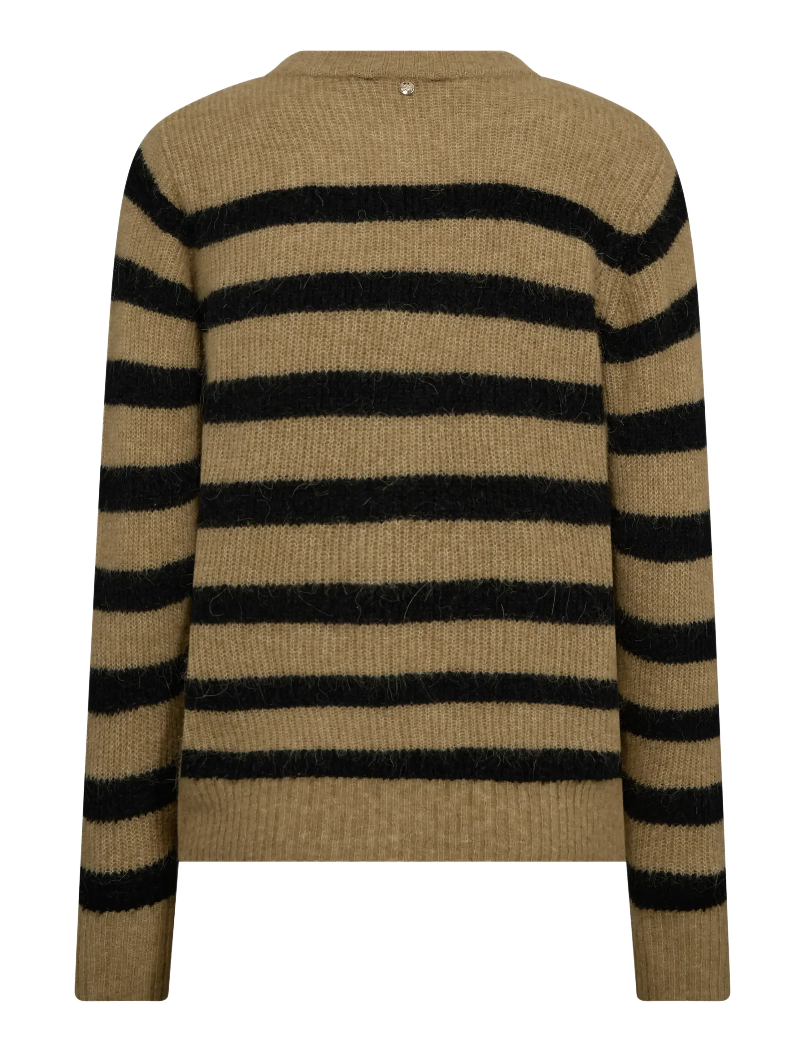 MOS MOSH - MMThora Stripe Crewneck Knit - strikkegensere - true camel - 1