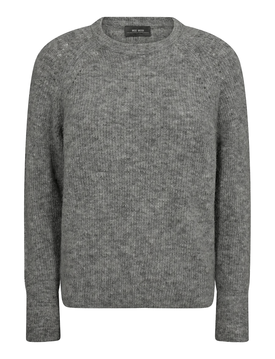 MOS MOSH - MMTammy Thora Knit - stickade tröjor - grey melange - 0