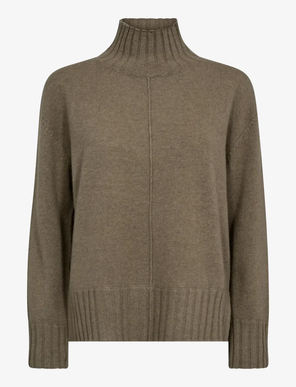 MOS MOSH - MMAima Cashmere Highneck Knit - cashmere - brindle - 0