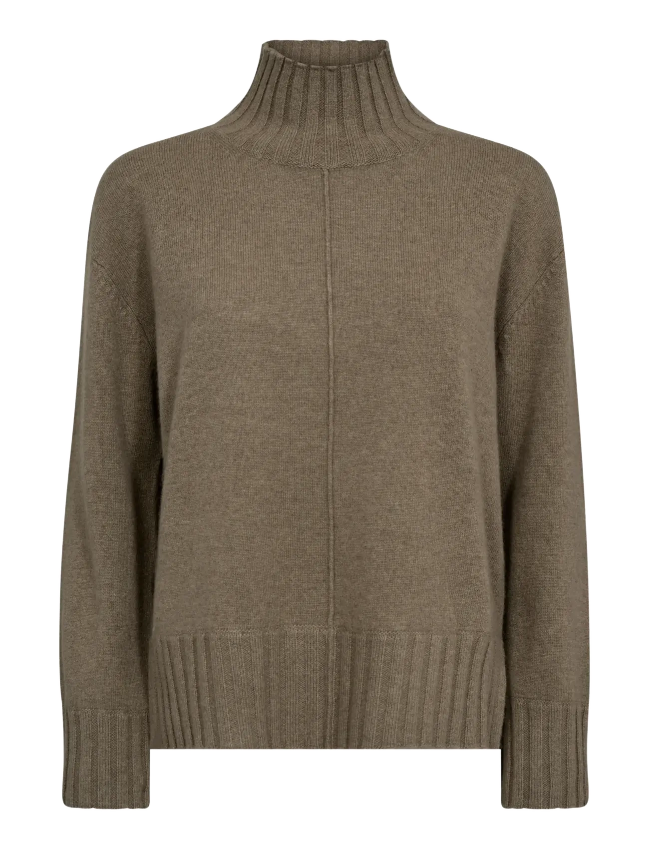 MOS MOSH MMAima Cashmere Highneck Knit - Strik - BRINDLE / brown