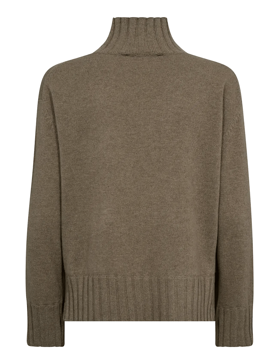 MOS MOSH - MMAima Cashmere Highneck Knit - kasmír - brindle - 1