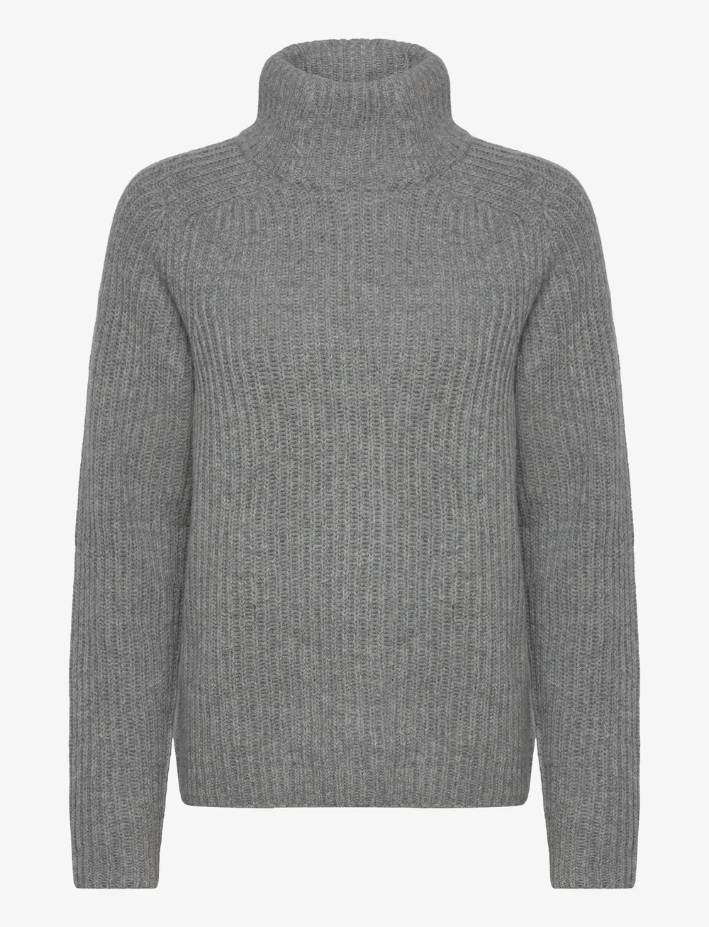 MOS MOSH - MMThyra Highneck Knit - kõrge kaelusega kudumid - sharkskin - 0