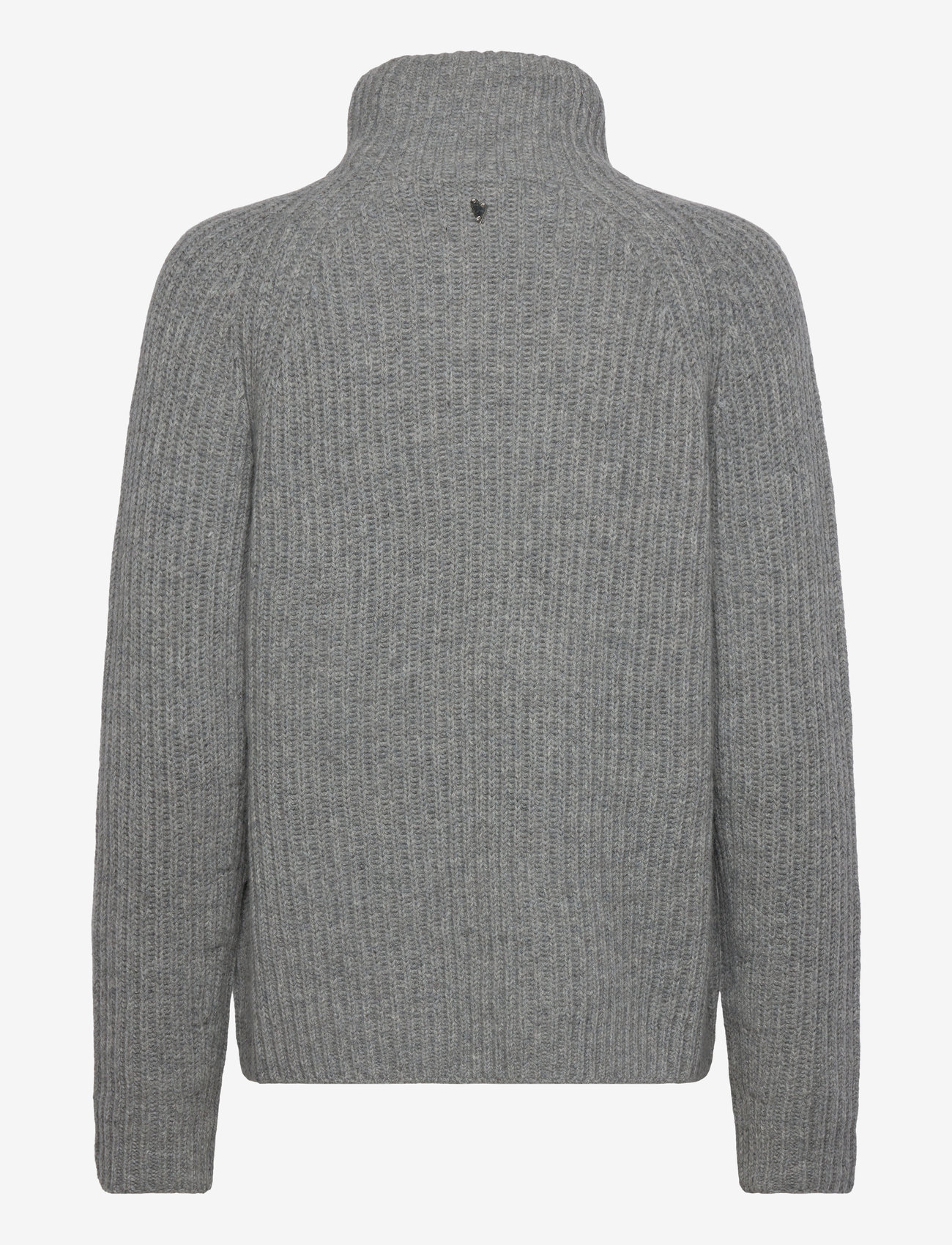 MOS MOSH - MMThyra Highneck Knit - efterårstøj - sharkskin - 1