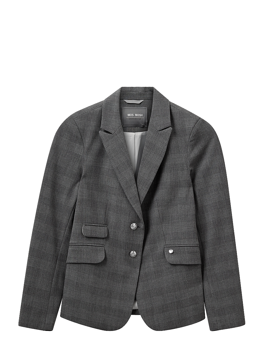 MOS MOSH - MMBlake Kimi Blazer - Ühes joones nööpidega bleiserid - sharkskin - 0