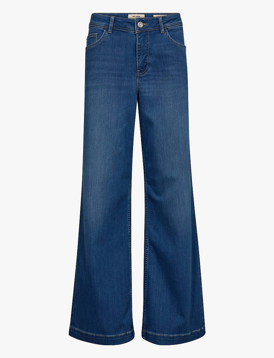 MOS MOSH - MMDara Deluxe Jeans - hosen mit weitem bein - mid blue - 1