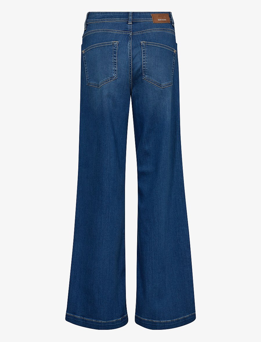 MOS MOSH - MMDara Deluxe Jeans - hosen mit weitem bein - mid blue - 2