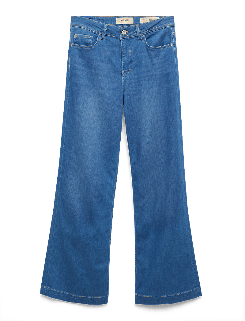 MOS MOSH - MMDara Deluxe Jeans - hosen mit weitem bein - mid blue - 2