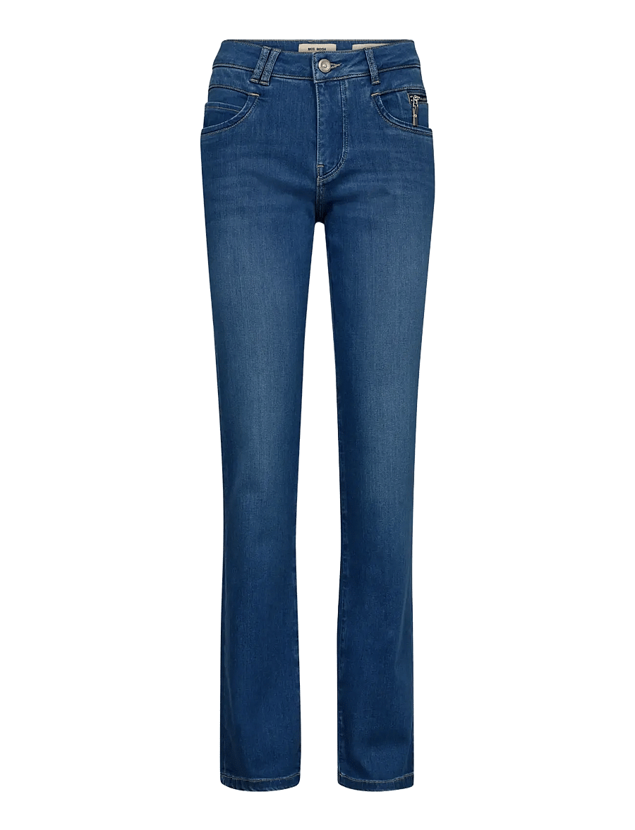 MOS MOSH - MMCarla Naomi Deluxe Jeans - straight jeans - mid blue - 1