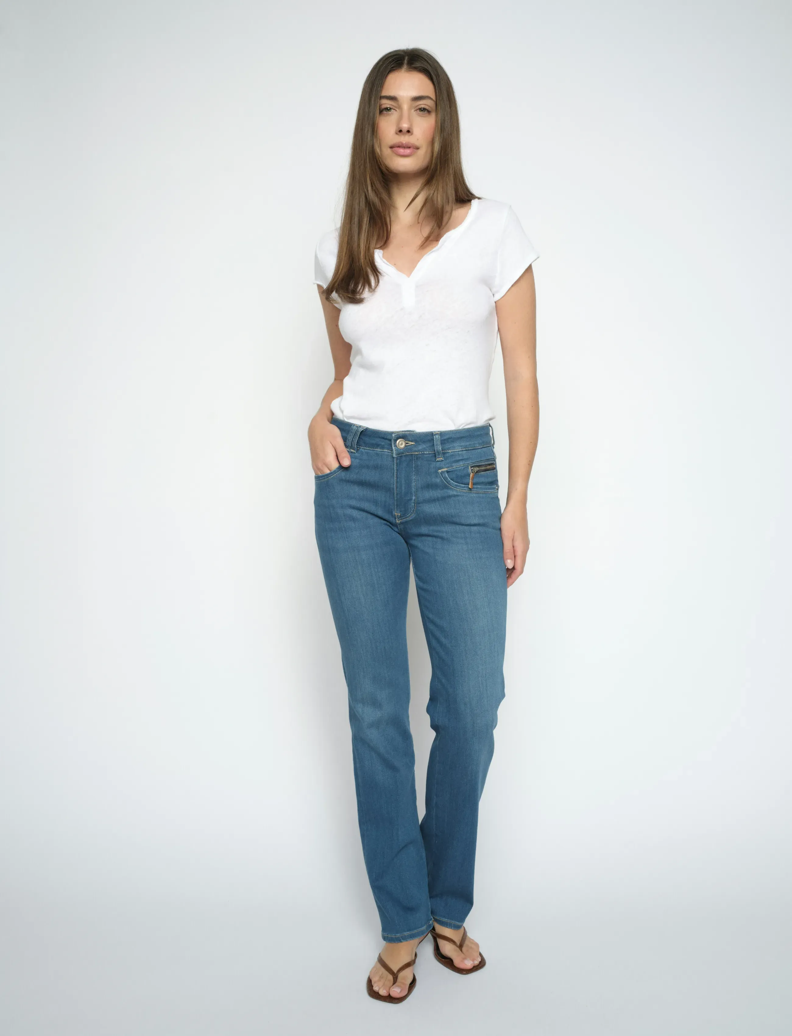 MOS MOSH Mmcarla Naomi Deluxe Jeans, 28 Regular, Blue, Jeans > Lige-Almindelige, Dame