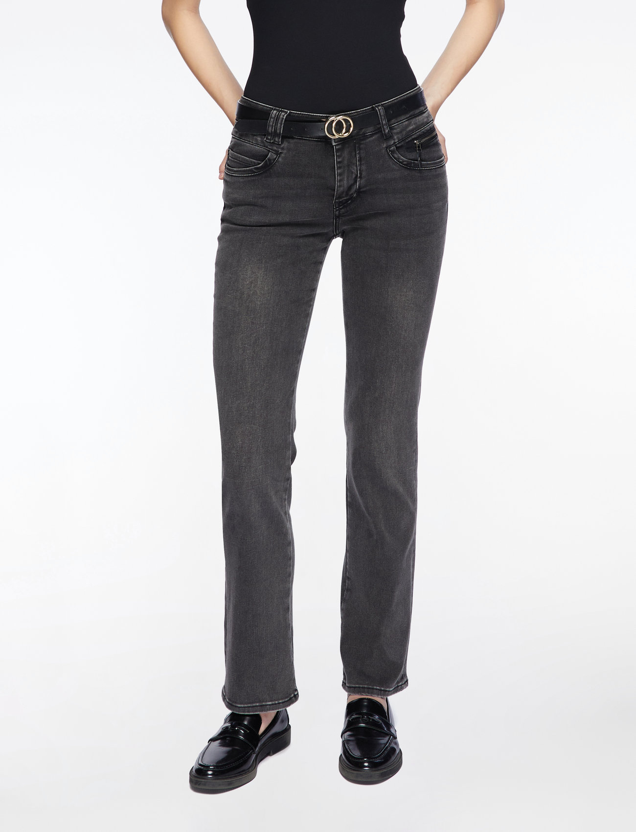 MOS MOSH - MMCarla Naomi Deluxe Jeans - straight jeans - grey - 0