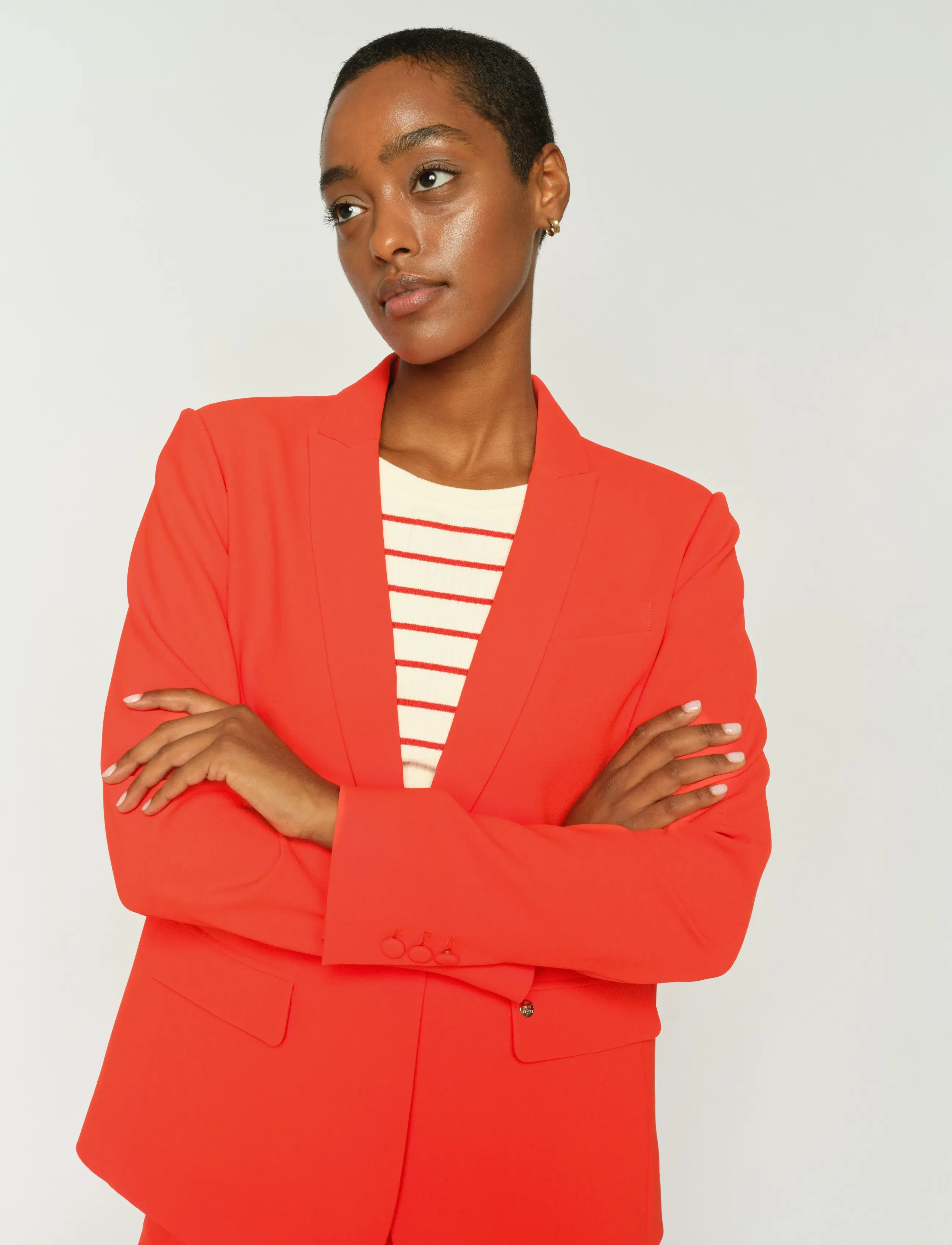 MOS MOSH Mmphoebe Miley Blazer, Kvinder, Sjalskrave Blazer, Orange, Str: 42