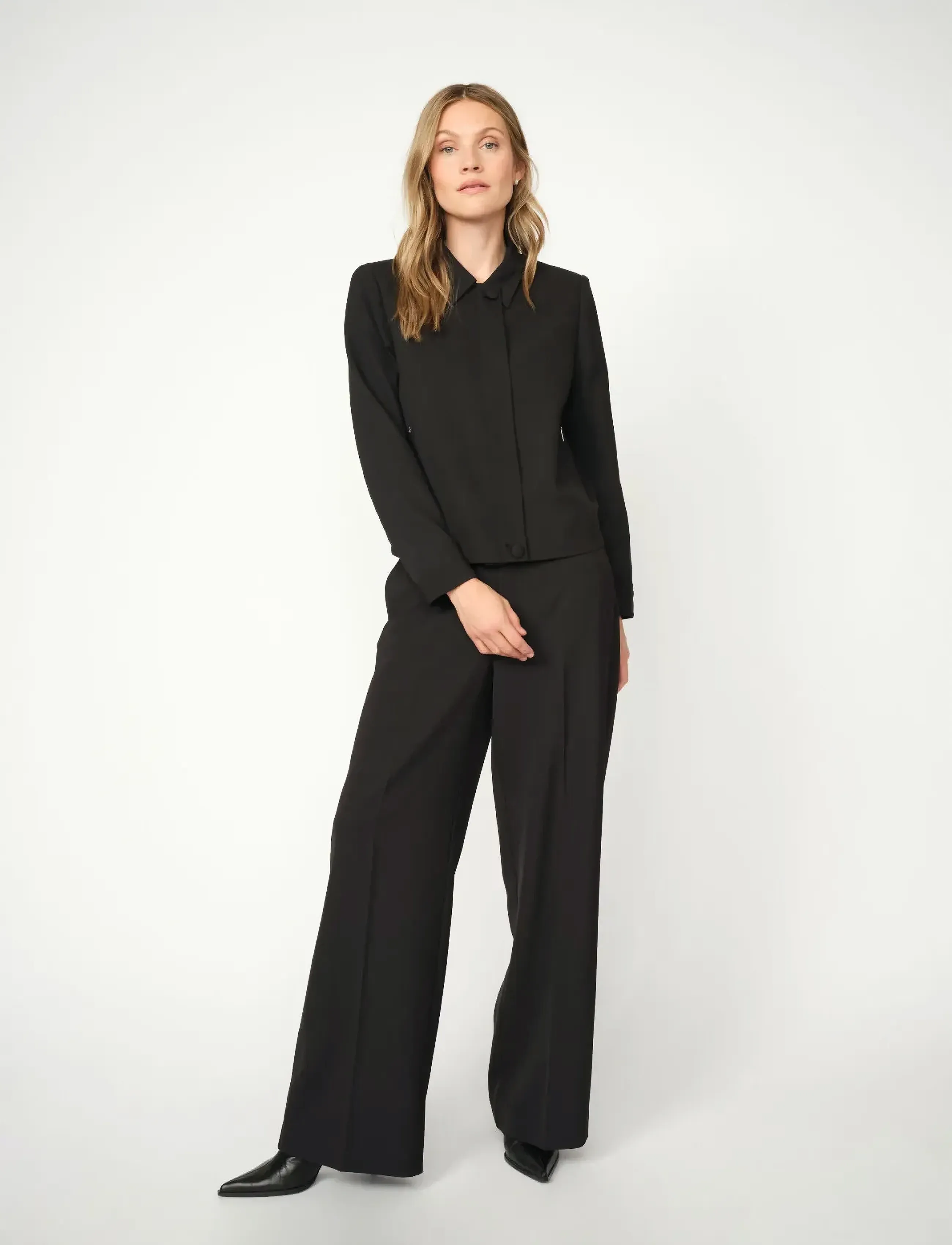 MOS MOSH MMLeya Miley Pant - Tailored trousers - BLACK / black