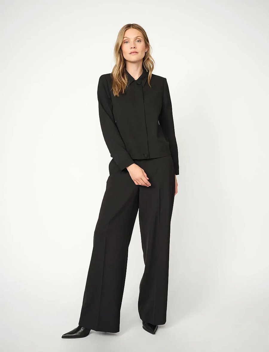 MOS MOSH - MMLeya Miley Pant - kostymbyxor - black - 0