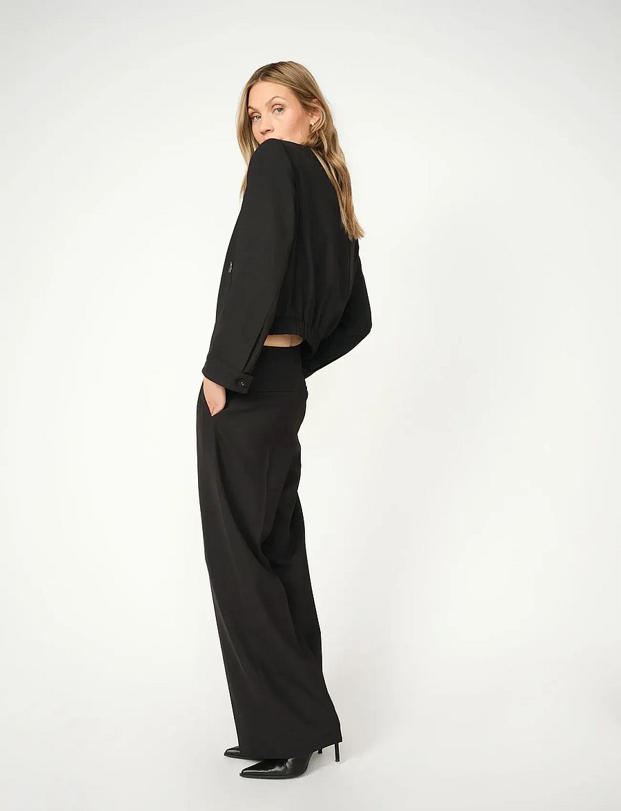 MOS MOSH - MMLeya Miley Pant - kostymbyxor - black - 3